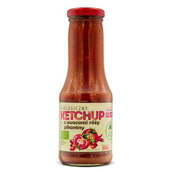 Ketchup z Owocami Róży Pikantny 100% naturalny 300g - Dary Natury