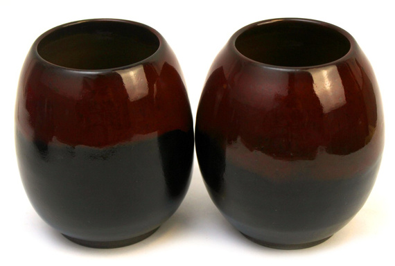 Matero ceramiczne toczone na kole "Czarna Wiśnia" ok. 350 ml