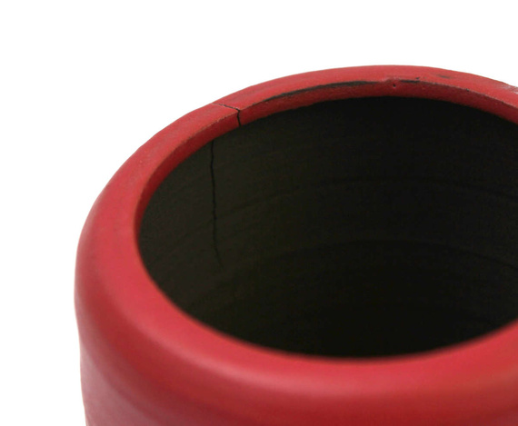 Matero ceramiczne toczone na kole Drive Rojo ok 250 ml - pękniecie