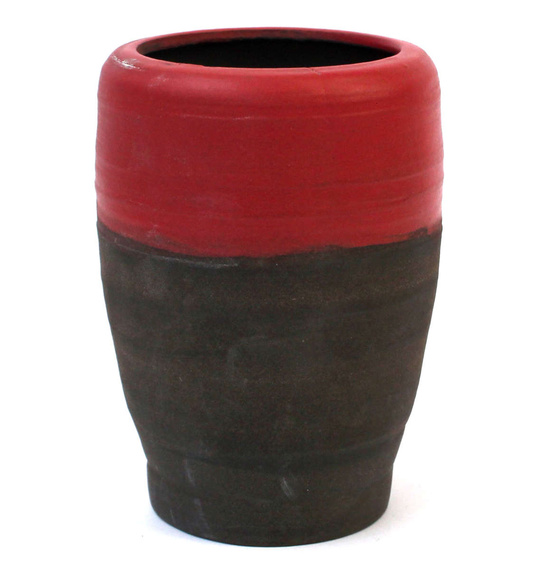 Matero ceramiczne toczone na kole Drive Rojo ok 250 ml - pękniecie