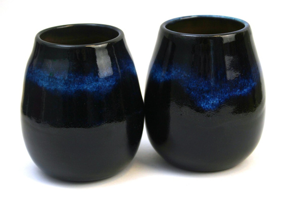 Matero ceramiczne toczone na kole "Noc polarna" 300 - 350 ml