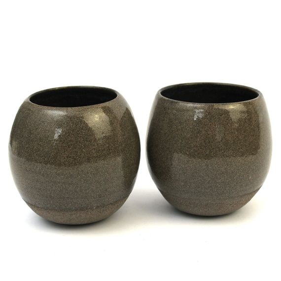 Matero ceramiczne toczone na kole "Pieprz i sól" ok. 280 ml