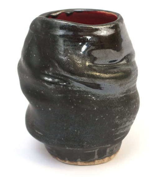 Matero ceramiczne toczone na kole "Pogniecione" ok. 250 ml