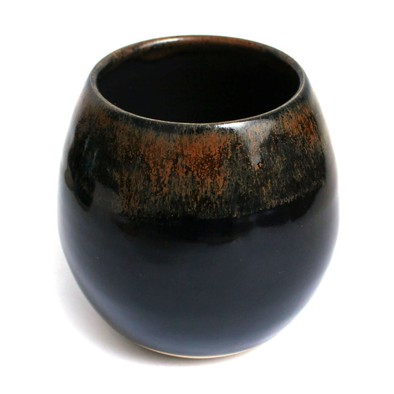 Matero ceramiczne toczone na kole "Złoty pył" ~ 370 ml