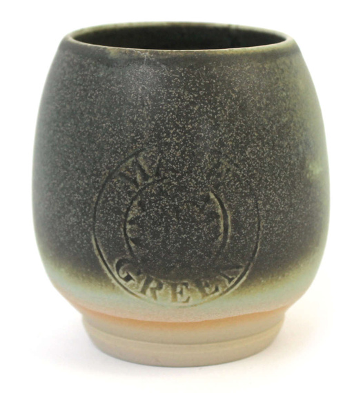 Matero ceramiczne toczone na kole z logo Mate Green ok 260 ml