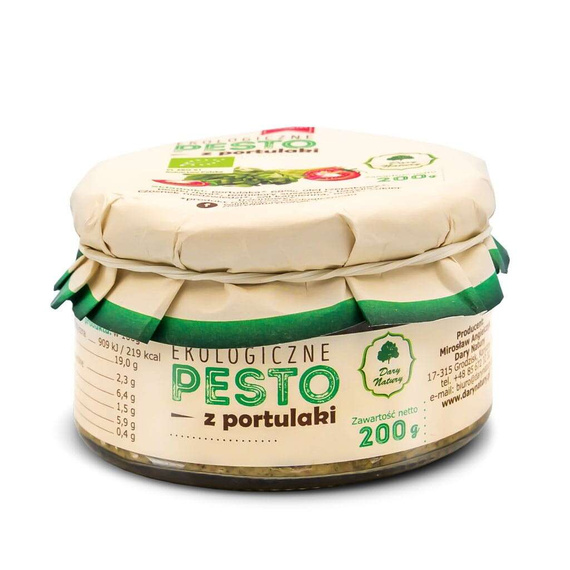 Pesto z portulaki 100% naturalne 200 g - Dary Natury