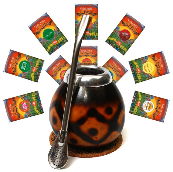 WIELKI Zestaw Yerba Mate 11x50g Tykwa Bombilla