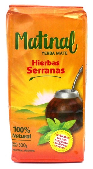 WYPRZEDAŻ Argentyńska Yerba Mate Matinal Hierbas Serranas 500g - delikatnie uszkodzone opakowanie ( może brakować kilku gramów )