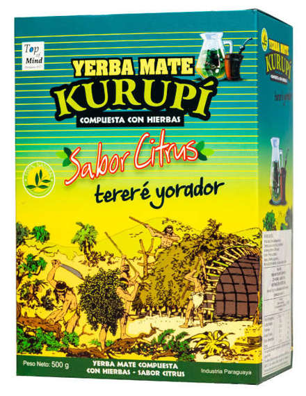 WYPRZEDAŻ Kurupi Sabor Citrus - Yerba Mate 500 g - lekko uszkodzone pudełko (opakowanie zewnętrzne)
