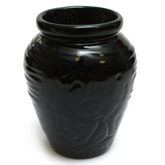 WYPRZEDAŻ Naczynie ceramiczne Aztek czarne 300 ml - obite