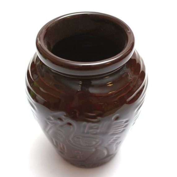 WYPRZEDAŻ Naczynie ceramiczne Aztek czekoladowe 300 ml - lekko obite