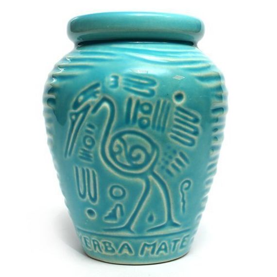 WYPRZEDAŻ Naczynie ceramiczne Aztek niebieskie 300 ml - lekko obite
