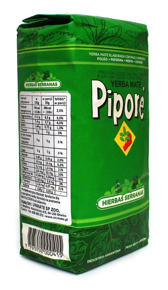 WYPRZEDAŻ - Pipore Compuesta con Hierbas - ziołowa Yerba Mate 500 g - lekko uszkodzone opakowanie