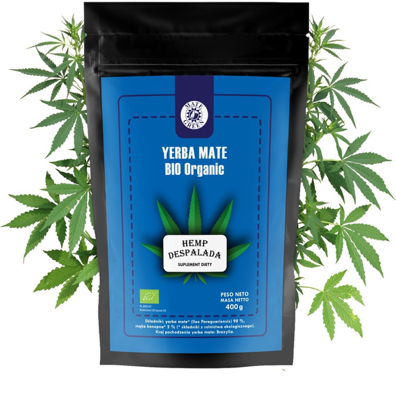 WYPRZEDAŻ - Yerba Mate Bio Organic Hemp Despalada 400g - uszkodzone opakowanie