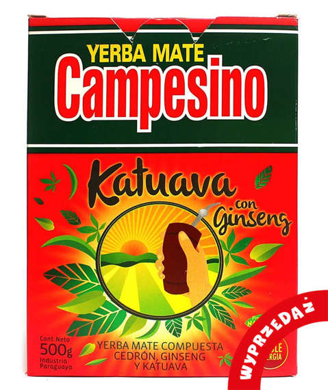 WYPRZEDAŻ Yerba Mate Campesino Katuava Ginseng 500g - lekko uszkodzone opakowanie foliowe
