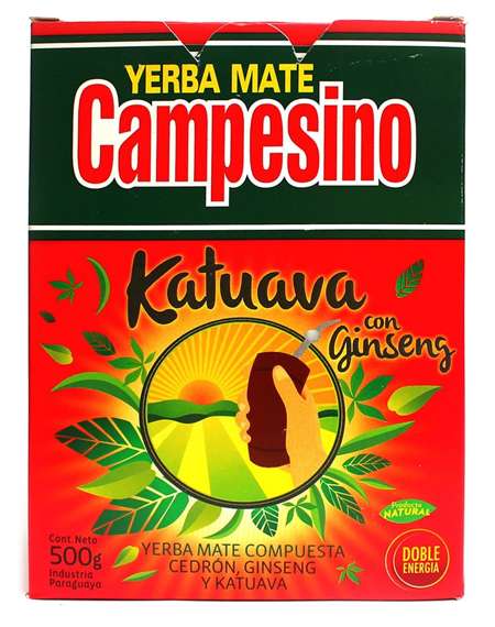 WYPRZEDAŻ Yerba Mate Campesino Katuava Ginseng 500g - pogniecione pudełko 