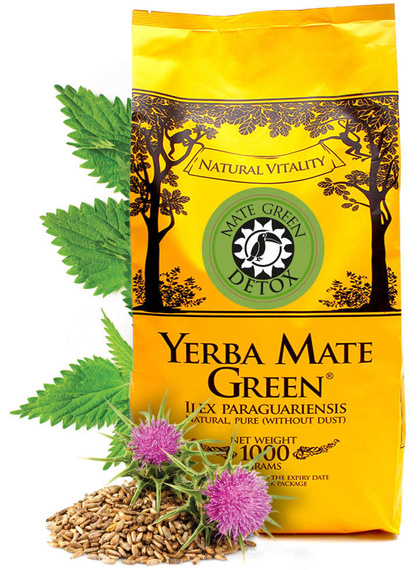 WYPRZEDAŻ - Yerba Mate Green DETOX 1kg - lekko uszkodzone opakowanie