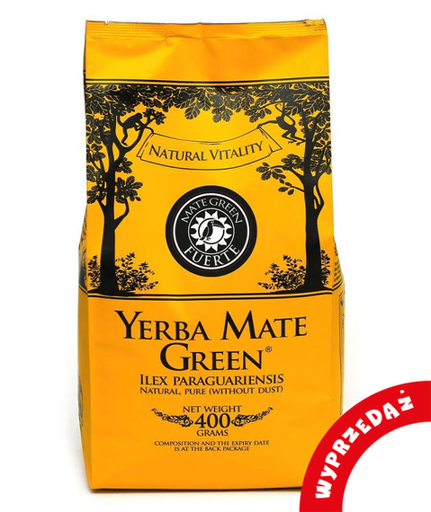 WYPRZEDAŻ Yerba Mate Green FUERTE 400 g - lekko uszkodzone opakowanie
