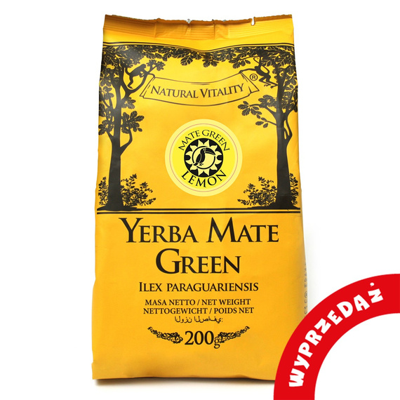 WYPRZEDAŻ - Yerba Mate Green LEMON 200 g - lekko uszkodzone opakowanie