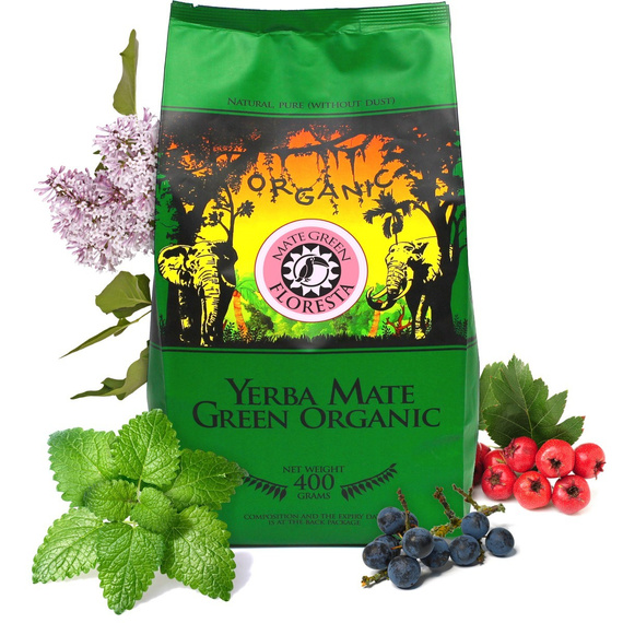 WYPRZEDAŻ Yerba Mate Green ORGANIC BIO FLORESTA 400g - delikatnie uszkodzone opakowanie