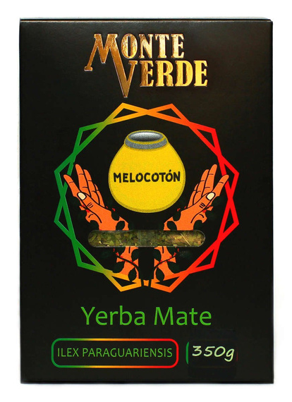 WYPRZEDAŻ Yerba Mate Monte Verde MELOCOTON 350g - lekko uszkodzone pudełko