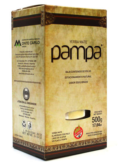 WYPRZEDAŻ Yerba Mate Pampa BPC 500g - uszkodzone pudełko