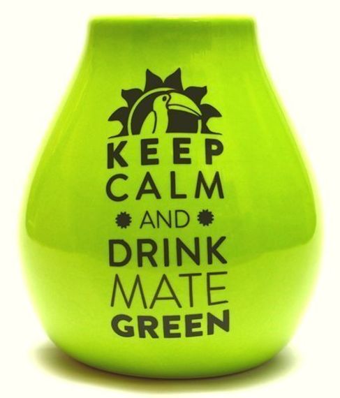 Wyprzedaż Matero Ceramico LUKA GREEN 350 ml z z logo MATE GREEN- lekko uszczerbione.