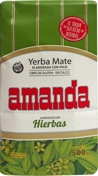 Yerba Mate Amanda Hierbas + puszka metalowa