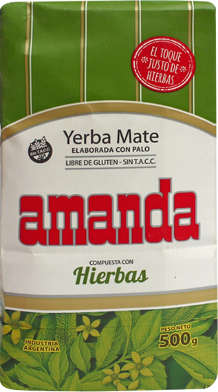 Yerba Mate Amanda Hierbas + puszka metalowa