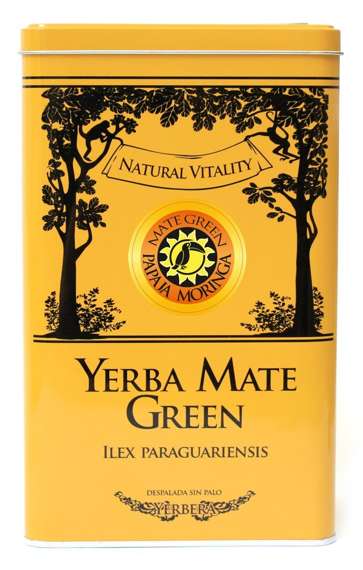 Yerba Mate Green Papaja Moringa w puszce 500g