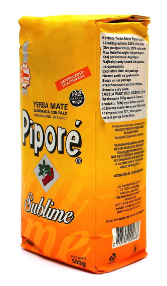 Yerba Mate Pipore Sublime 