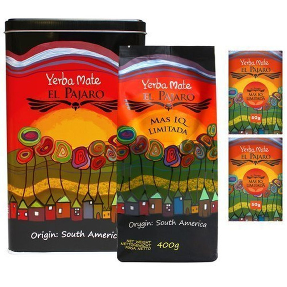 Yerbera Puszka Yerba Mate El Pajaro Mas IQ 500 g