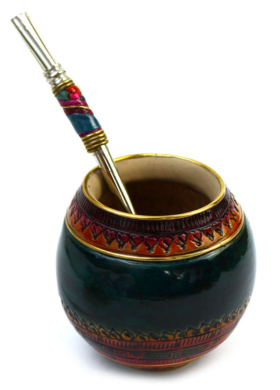 Zestaw  Bombilla i Tykwa zatopione w ceramice Estella 12