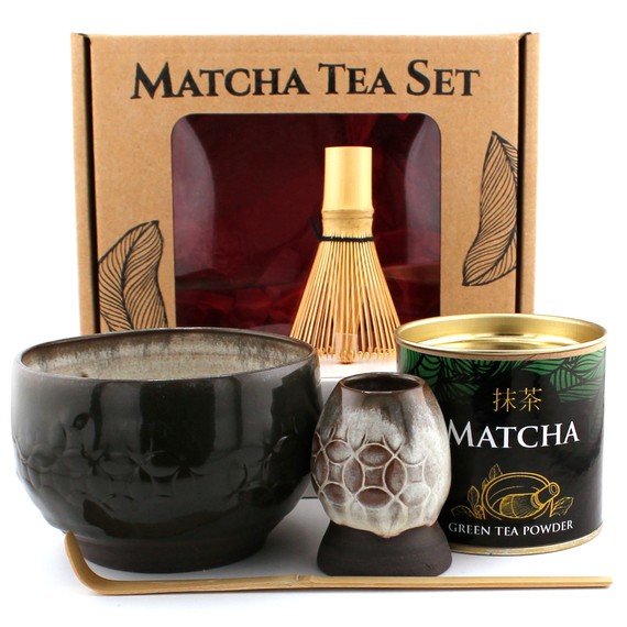 Zestaw Matcha Tea Set z ceramicznymi akcesoriami handmade w pudełku na prezent