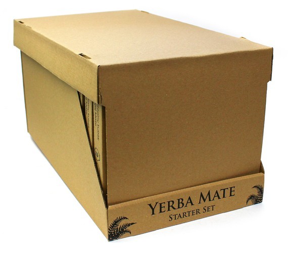 Zestaw Yerba Mate Bio Starter Set Organiczny zapakowany w kartonowe pudełko