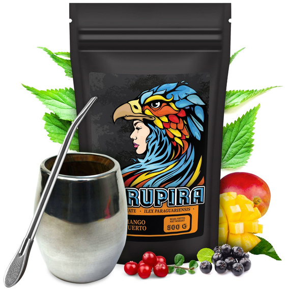 Zestaw Yerba Mate Curupira Mango 500g Palo Santo