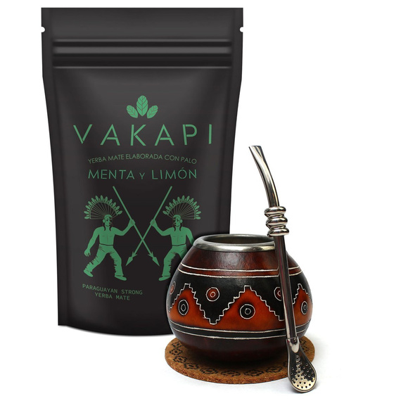 Zestaw Yerba Mate Vakapi 500g 0,5kg Tykwa Bombilla