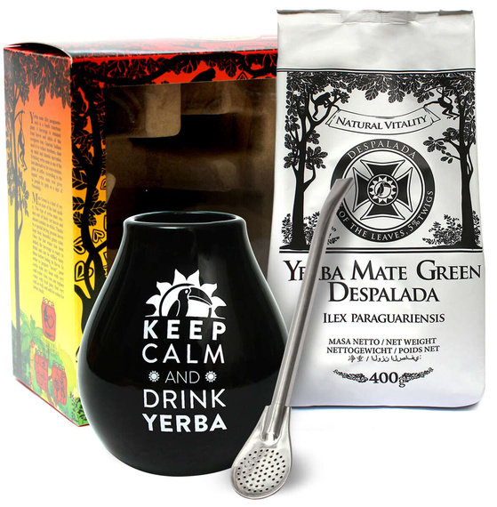 Zestaw w pudełku Mate Despalada 400g + Bombilla Liza + Matero Hoja Violeta