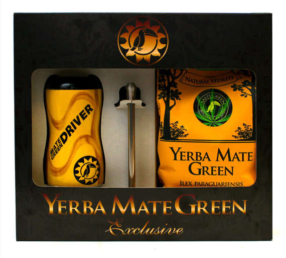 Zestaw w pudełku Mate Green Cannabis 400g Yerba Driver