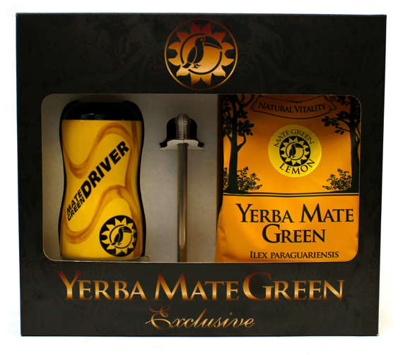 Zestaw w pudełku Mate Green Lemon 400g Yerba Driver