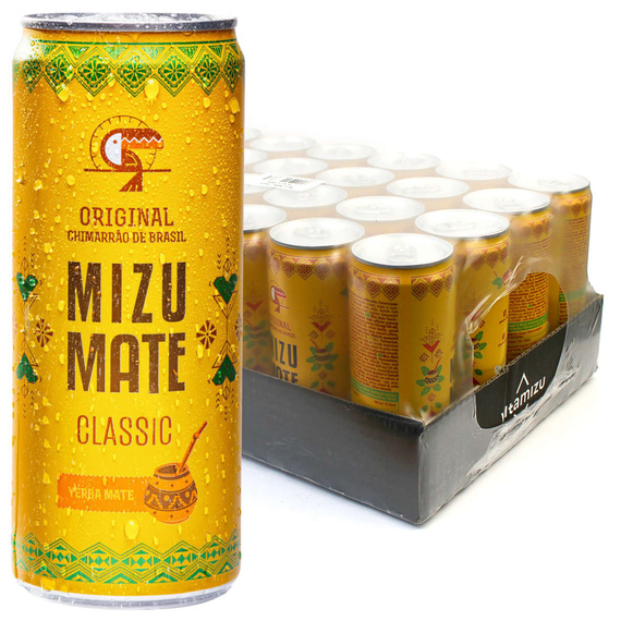 Zgrzewka 24szt Mizu Mate Napój Yerba Mate Classic lekko gazowany 330 ml Vitamizu w puszce