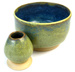 Ceramiczny zestaw "Wysokie trawy" do przygotowania herbaty Matcha - Miseczka i Podstawka pod Chasen