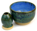 Ceramiczny zestaw "Zielona zatoka" do przygotowania herbaty Matcha - Miseczka i Podstawka pod Chasen