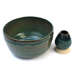 Ceramiczny zestaw do przygotowania herbaty Matcha - MORSKI -  Miseczka i Podstawka pod Chasen