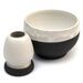 Ceramiczny zestaw do przygotowania herbaty Matcha - Miseczka i Podstawka pod Chasen "Śmietanka"