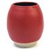 Matero ceramiczne toczone na kole "NIEWYPAŁ" ~380 ml - grudki i nieregularności w szkliwie + odpryśnięty fragment stopki