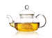 Zestaw 3 kwitnące herbatki i szklany dzbanek z zaparzaczem 1l