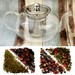 Zestaw 4 herbatki i szklany dzbanek z zaparzaczem 600 ml
